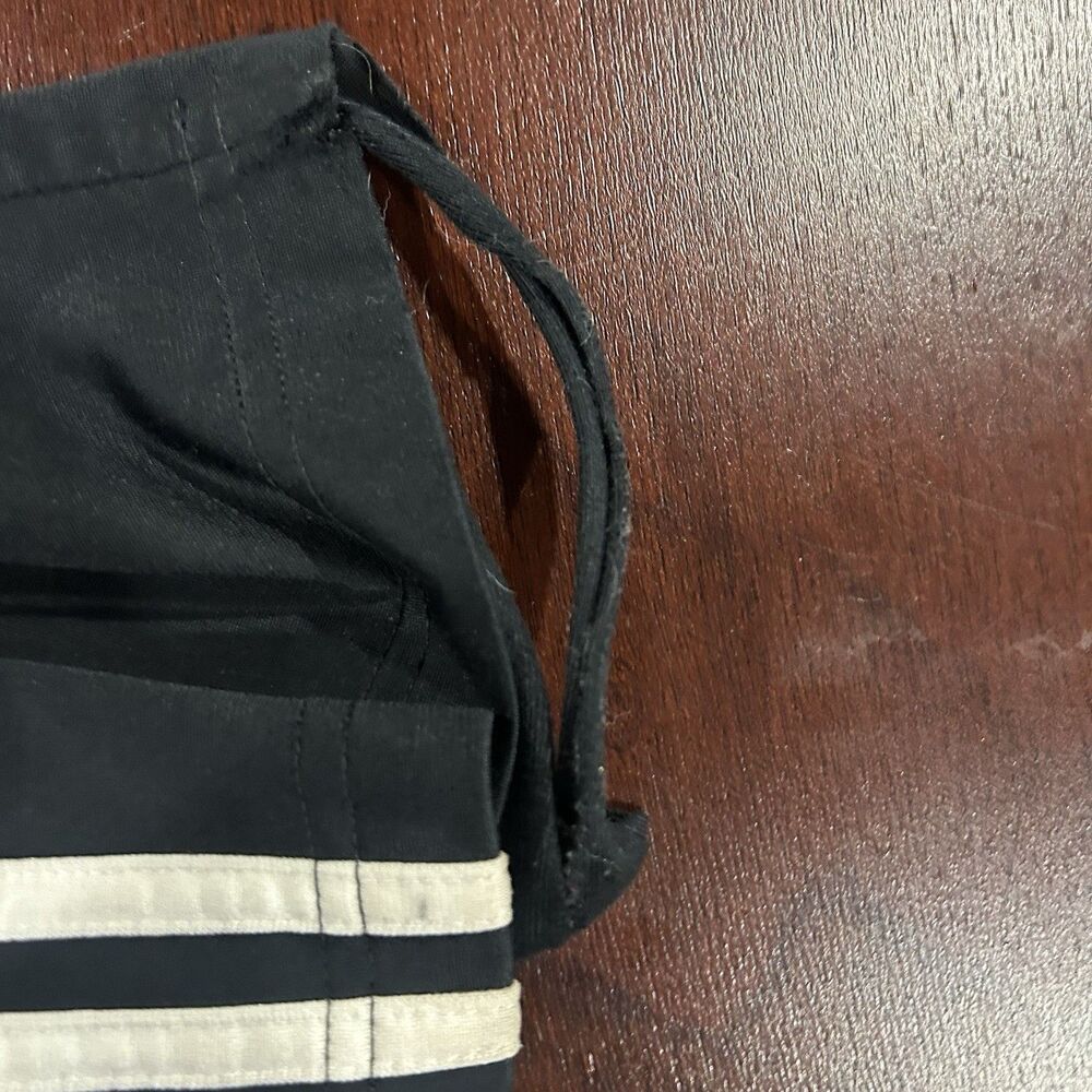 Vintage Adidas Tear Away Track Pants Black White Snap Side 3 Stripe Men’s - Picture 6 of 9